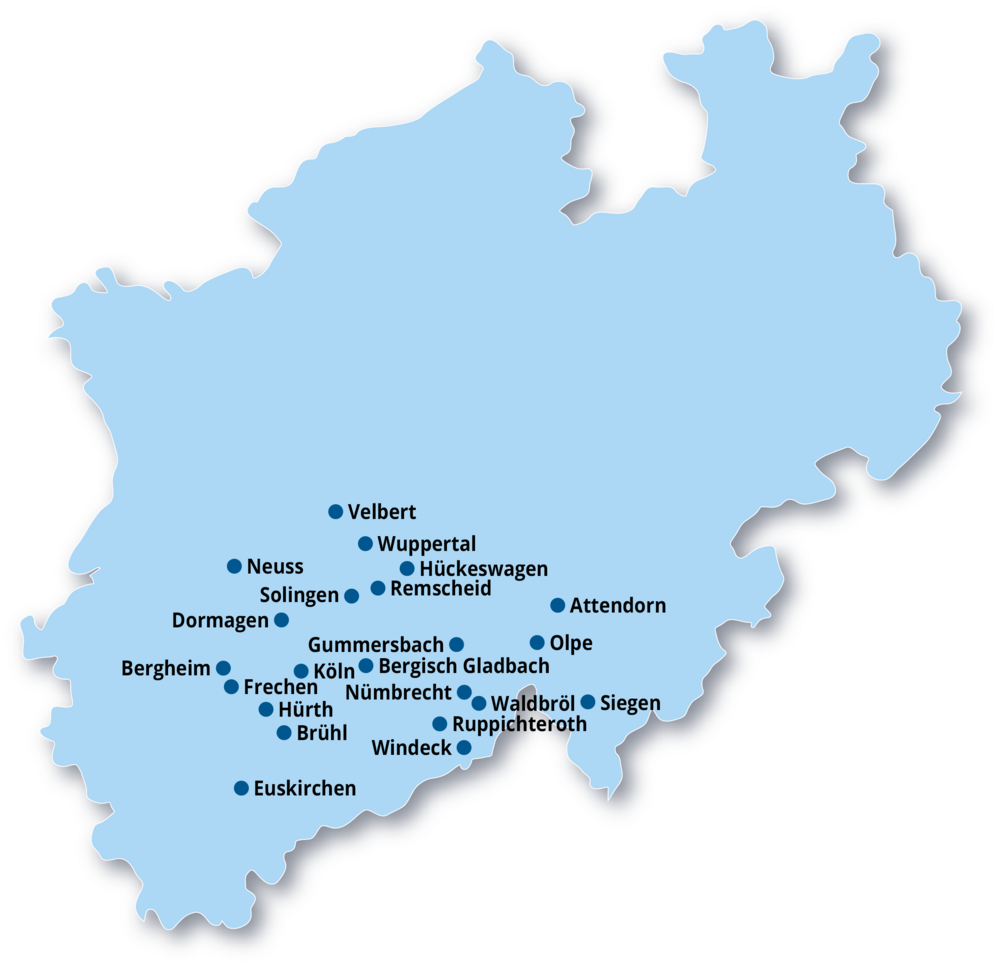 Map NRW Süd